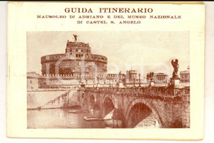Materiale pubblicitario d’epoca 1949 ROMA Mausoleo ADRIANO e Museo CASTEL S. ANGELO  Guida VINTAGE 40pp. 1