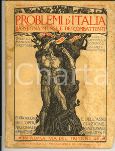Giornale, rivista storica 1925 PROBLEMI D ITALIA Importanza del problema di Fiume Rivista DANNEGGIATA 1