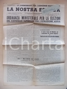 Giornale, rivista storica 1948 LA NOSTRA SCUOLA Riapertura dei concorsi nelle scuole Giornale anno IV n°2 1