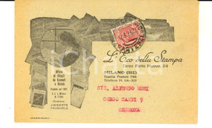 Materiale pubblicitario d’epoca 1923 MILANO Busta intestata L ECO DELLA STAMPA Priva di contenuto 1