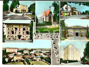 Cartolina originale da collezione 1966 MONTICELLI TERME PR Vedutine con Albergo delle Rose Cartolina FG VG 1