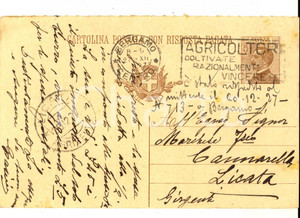 Cartolina originale da collezione 1927 BERGAMO Spedizione ditta PASINI al marchese Francesco CANNARELLA Cartolina 1