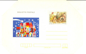 Materiale pubblicitario d’epoca 1982 STORIA POSTALE Biglietto postale Natale  C. VENTURI Non compilato 1