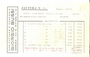 Documento originale, autentico 1951 GORIZIA Manifatture e mercerie Giorgio BUSSI Fattura su carta intestata 1