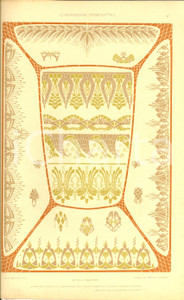 Stampa, bozzetto originale 1910 ca Paul HAUSTEIN Composizioni ornamentali Tavola da MODELLI DECORATIVI 1