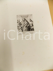 Stampa, bozzetto originale 1880 ca ARTE SACRA Regina Confessorum Stampa inc. EITEL 28x37 cm 1