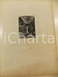 Stampa, bozzetto originale 1880 ca ARTE SACRA Adorazione dei pastori Stampa inc. KOHLSCHEIN 1