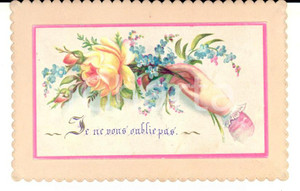 Oggetto da collezione cartaceo 1880 DRAGUIGNAN F Pensionnat du BON PASTEUR Billet voeux Christine MARY 1