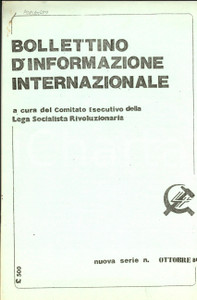 Oggetto da collezione cartaceo 1980 Bollettino LEGA SOCIALISTA RIVOLUZIONARIA IV Internazionale Ciclostile 1