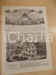 Giornale, rivista storica 1873 ESPOSIZIONE UNIVERSALE DI VIENNA Casa colonica dell ALSAZIA Rivista nÂ° 9 1