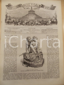 Giornale, rivista storica 1873 ESPOSIZIONE DI VIENNA Benedetto CIVILETTI  Premi italiani Rivista nÂ° 37 1