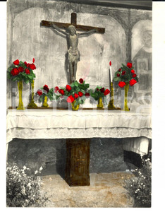 Cartolina originale da collezione 1960 ca MONTELUCO PG Grotta di S. Francesco Cartolina COLORATA A MANO 1