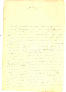 Documento originale, autentico 1860 ca PARMA Scuola tecnica  Sull indisciplina durante le ore di matematica 1