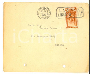 Materiale pubblicitario d’epoca 1951 STORIA POSTALE FIRENZE Busta timbro pubblicitario LA LANA E  INSOSTITUIBILE 1