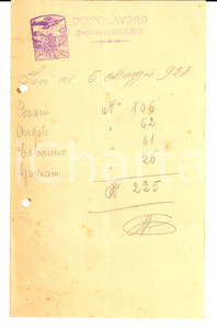 Documento originale, autentico 1928 OND DARFO BOARIO TERME BS Numero soci dopolavoro nelle frazioni 1