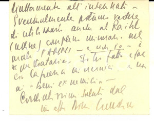 Autografo originale 1940 ROMA On. Manlio CANDRILLI pro camerata POMPILI Autografo DANNEGGIATO 1