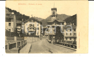 Cartolina originale da collezione 1900 ca ROSAZZA BI Entrata al paese  Cartolina postale VINTAGE FP NV 1