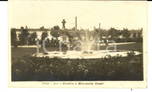 Cartolina originale da collezione 1928 BRA CN Giardini e monumento ai Caduti Cartolina postale FP VG 1