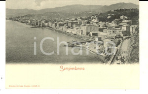 Cartolina originale da collezione 1900 ca GENOVA SAMPIERDARENA Panorama del lungomare Cartolina FP NV 1