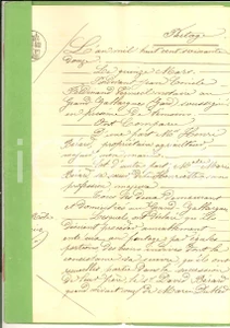 Documento originale, autentico 1872 GALLARGUESLEMONTUEUX Divisione vigne tra i fratelli Henri e Marie BERARD 1