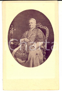 Fotografia d epoca originale 1865 ca ROMA Ritratto di papa PIO IX seduto Fotografia VINTAGE CDV 1