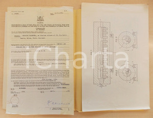 Documento originale, autentico 1955 SUD AFRICA Brevetto invenzione Osvaldo BALESTRA per forno antiossidazione 1