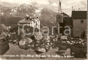 Cartolina originale da collezione 1959 COURMAYEUR AO Albergo ristorante LE PAVILLON e funivia Cartolina FG VG 1