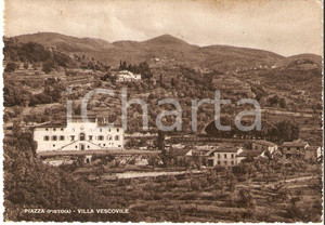 Cartolina originale da collezione 1952 PISTOIA Frazione PIAZZA Panorama con Villa Vescovile Cartolina FG VG 1
