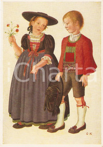 Cartolina originale da collezione 1970 ca SARENTINO BZ Bambini con costumi tradizionali Cartolina FG NV 1