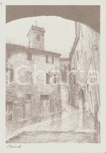 Cartolina originale da collezione 1965 ca BELVEDERE OSTRENSE AN Piazzetta Marconi  Ill. MANCINELLI Cartolina 1