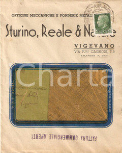 Oggetto da collezione cartaceo 1937 VIGEVANO PV Officine meccaniche STURINO E REALE Busta intestata VUOTA 1