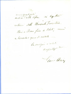 Autografo originale 1925 FIRENZE Economista Gino ARIAS atteso a Palazzo Venezia Lettera AUTOGRAFA 1
