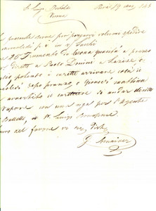 Manoscritto, lettera originale 1846 RIVA DEL GARDA Mugnaio Giovanni ALNAIDER chiede frumento di buona qualitÃà 1