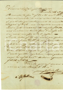 Manoscritto, lettera originale 1846 TRENTO Sisto PAINI contesta a Luigi BERTOLDI il prezzo del frumento 1