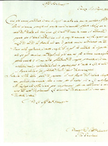 Manoscritto, lettera originale 1820 FAENZA Giovanni TASSINARI e le mille coglionerie di don Antonio ROSSINI 1
