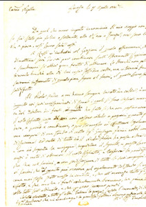 Manoscritto, lettera originale 1846 FAENZA Conte Giuseppe AZZALLI su agenti corrotti dal debitore dei frati 1