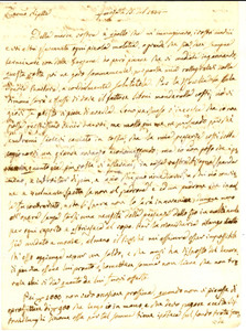 Manoscritto, lettera originale 1844 FAENZA Conte Giuseppe AZZALLI rimprovera il nipote per le spese di casa 1