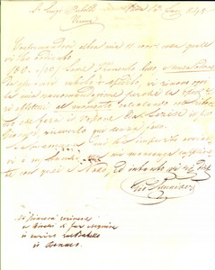 Manoscritto, lettera originale 1845 RIVA DEL GARDA Giovanni ALNAIDER ordina frumento senza odore Prefilatelica 1