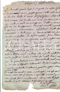 Manoscritto, lettera originale 1841 FAENZA Giuseppe AZZALLI consiglia il nipote per una carrozza nuova 1