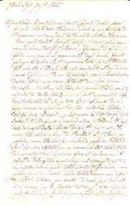 Manoscritto, lettera originale 1853 FAENZA Michele CAPPELLI sulla restante eredità del conte Giuseppe AZZALLI 1