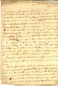 Manoscritto, lettera originale 1846 FAENZA Conte Giuseppe AZZALLI ordina biroccina per due culi non sommi 1