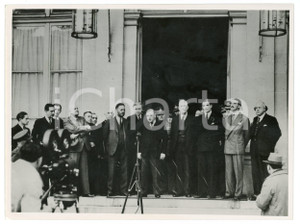Fotografia d epoca originale 1939 PARIS Anthony EDEN Ministro dei Dominions incontra Edouard DALADIER Foto 1