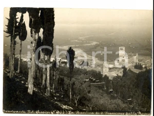 Fotografia d epoca originale 1930 ca ASSISI Veduta basilica di San Francesco dalla Rocca Foto seriale 15x10 1