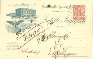 Documento originale, autentico 1903 MILANO Corso Loreto 54 Stabilimento AgrarioBotanico Cartolina 1