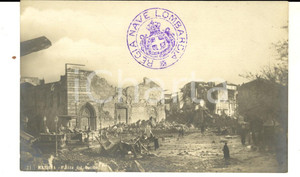 Cartolina originale da collezione 1908 MESSINA TERREMOTO Piazza del Duomo Cartolina postale ANIMATA FP NV 1