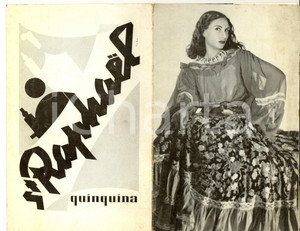 Materiale pubblicitario d’epoca 1952 PARIS Théâtre SARAH BERNHARDT Caravana española avec PAQUITA LEON Programme 1