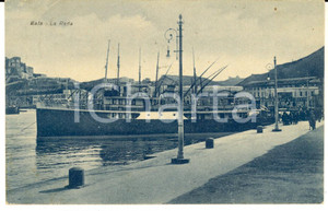 Cartolina originale da collezione 1939 NAPOLI BAIA La rada con il Fascio di combattimento Cartolina postale FP VG 1