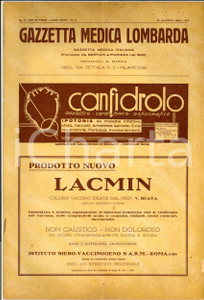 Giornale, rivista storica 1934 GAZZETTA MEDICA LOMBARDA Terapia bromica per tubercolosi Anno XCIII nÂ° 8 1