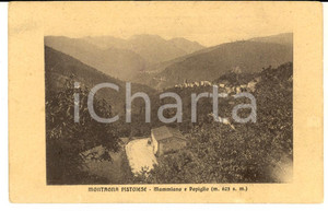 Cartolina originale da collezione 1915 MAMMIANO  POPIGLIO PT Veduta tra le montagne Cartolina postale FP VG 1
