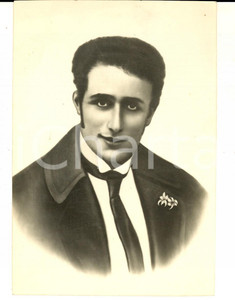 Fotografia d epoca originale 1941 MILANO  Ritratto maschile Dedica Pia CIOCCHI allo squadrista Ugo ANDREINI 1